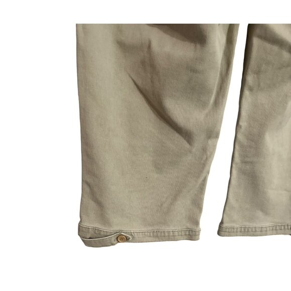 Mossissue vintage y2k 90s mossimo khaki capris adjustable buckle granola size 13 - Picture 4 of 7